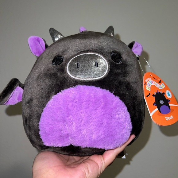 New Halloween FTM 8” Dent The Black and Purple Dragon Squishmallows - Picture 11 of 11